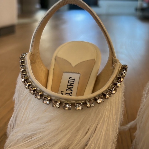 Jimmy Choo Ambre 100 Satin Heels - Picture 3 of 12